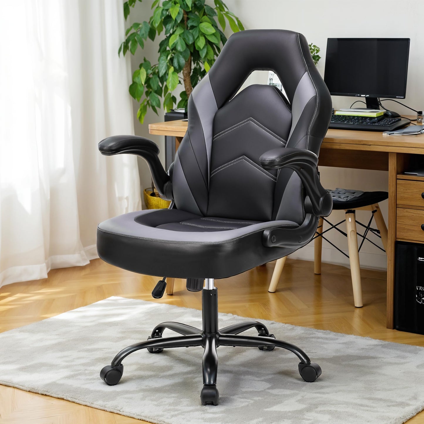 Gaming Chair, Backrest and Seat Height Adjustable Swivel Recliner Racing Office Computer Ergonomic Video Game Chair with Footrest and Lumbar Support