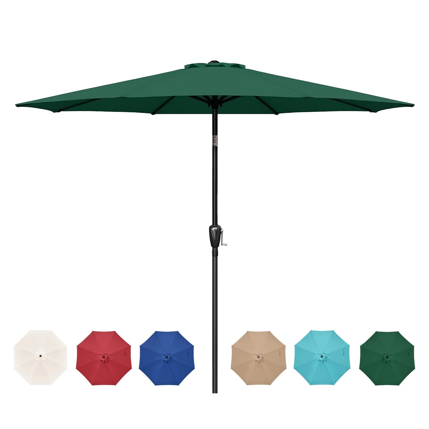 InfiniPower Outdoor Patio Umbrella Table Umbrellas with Push Button Tilt/Crank, UV Protection Waterproof for Garden Deck Backyard Pool,