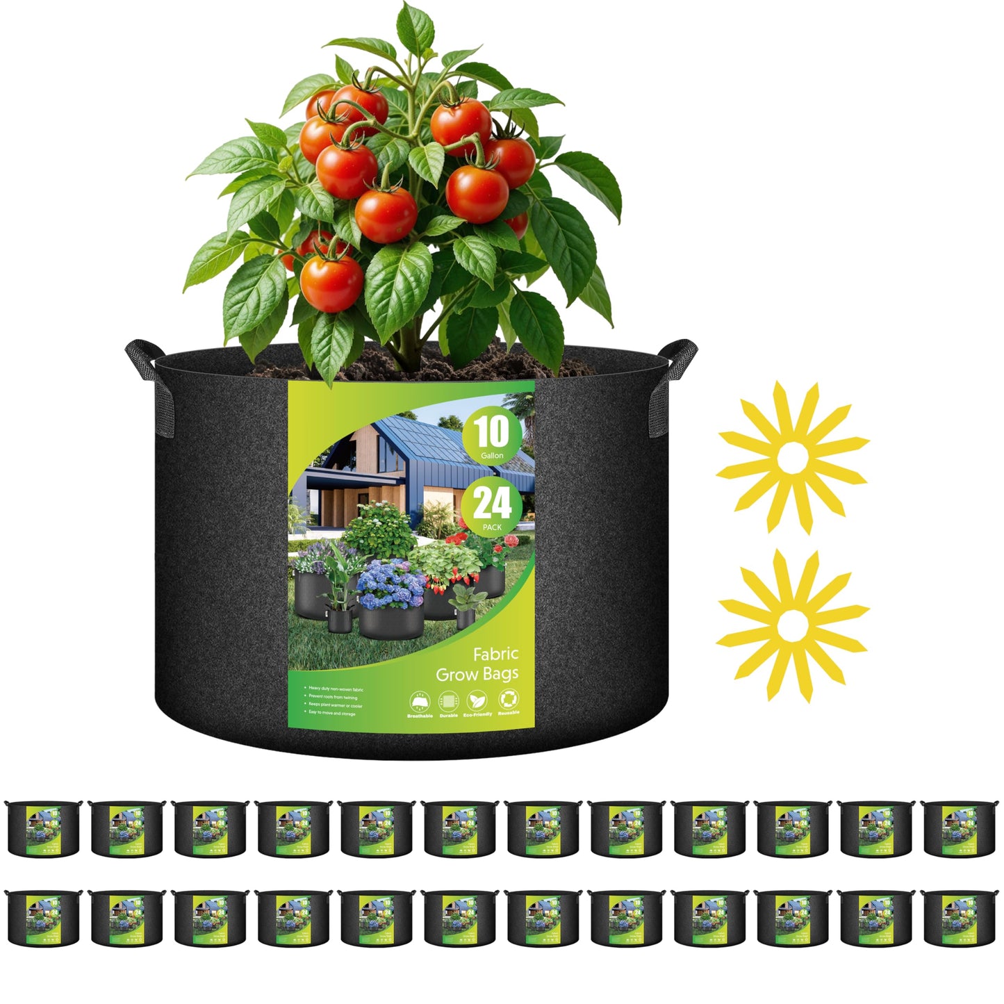 YSSOA 300G Reusable Breathable Gardening Pots