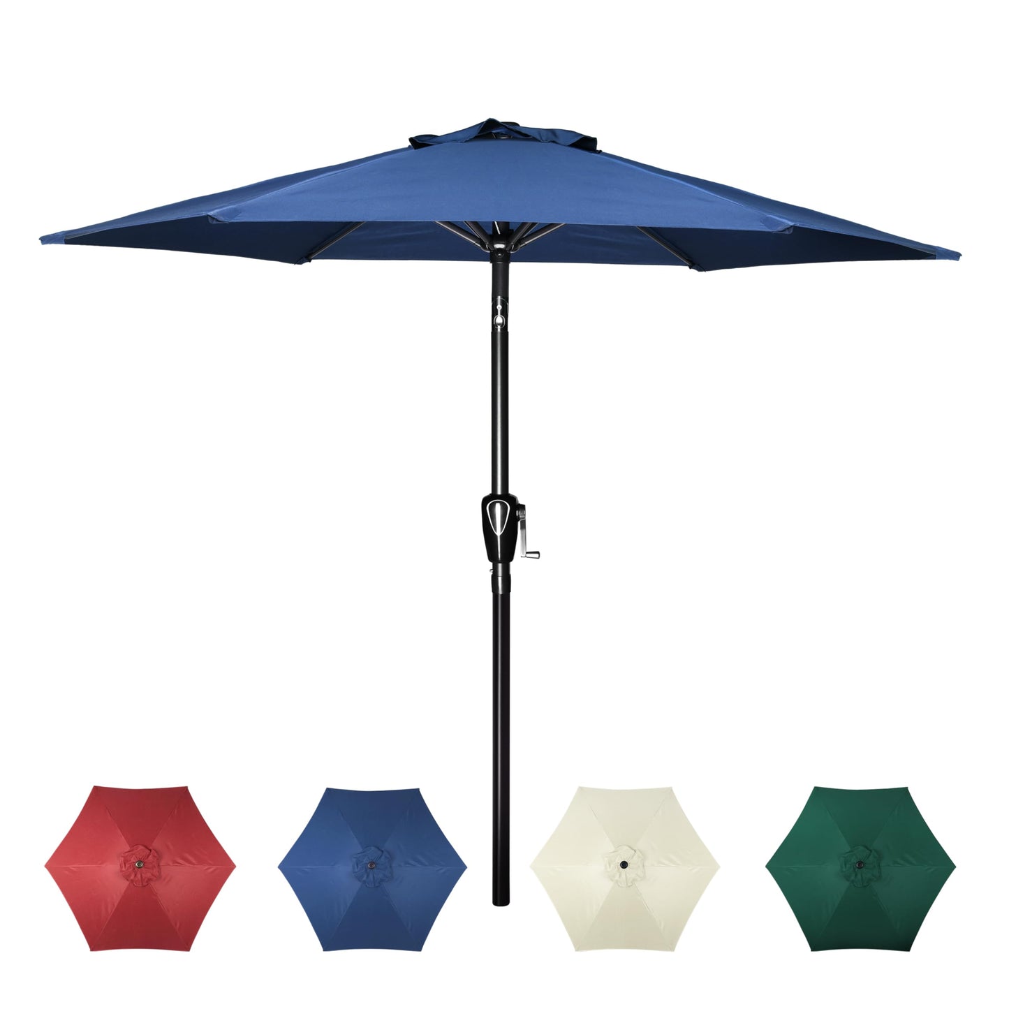 InfiniPower Outdoor Patio Umbrella Table Umbrellas with Push Button Tilt/Crank, UV Protection Waterproof for Garden Deck Backyard Pool,