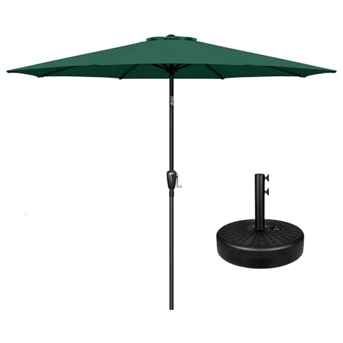 Simple Deluxe Patio Umbrella Outdoor, UV Protection Sunshade with Push Button Tilt/Crank and 8 Sturdy Ribs, for Table Garden Lawn Beach Pool