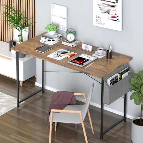 YSSOA Work Study Writing Student Kids Bedroom Wood Modern Simple Table with Headphone Hooks