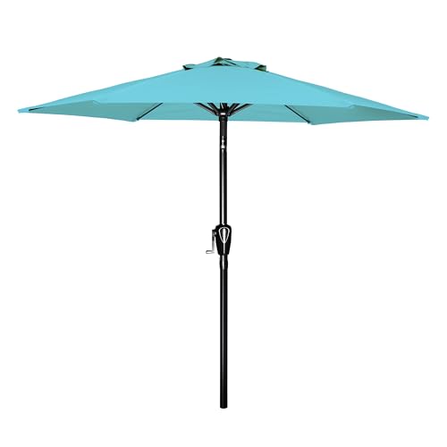 YSSOA Patio Umbrella Outdoor Table Market Yard Umbrella with 6 Sturdy Ribs