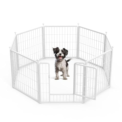 Simple Deluxe Dog Playpen, Heavy Duty Metal Pet Playpen Indoor Outdoor