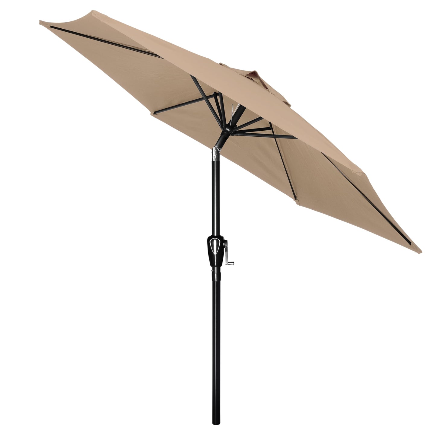 Simple Deluxe 9FT Outdoor Patio Umbrella Table Market Umbrella with Push Button Tilt and Crank, 8 Sturdy Ribs, UV Protection Waterproof for Garden, Lawn, Deck, Backyard, Pool