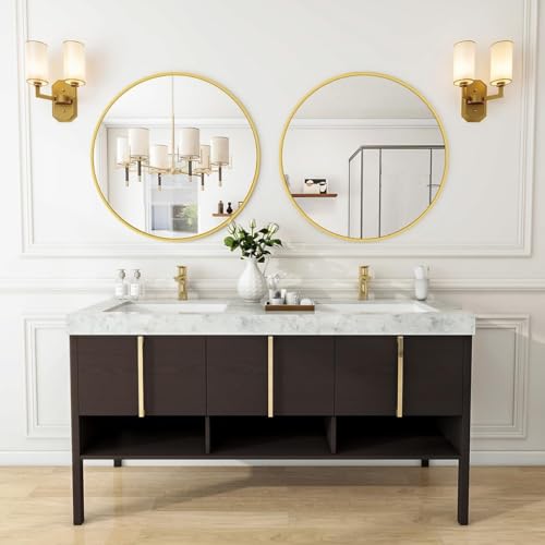 Round Bathroom Mirror, Wall Mirror for Bathroom, Living Room, Bedroom, Vanity, Entryway, Hallway