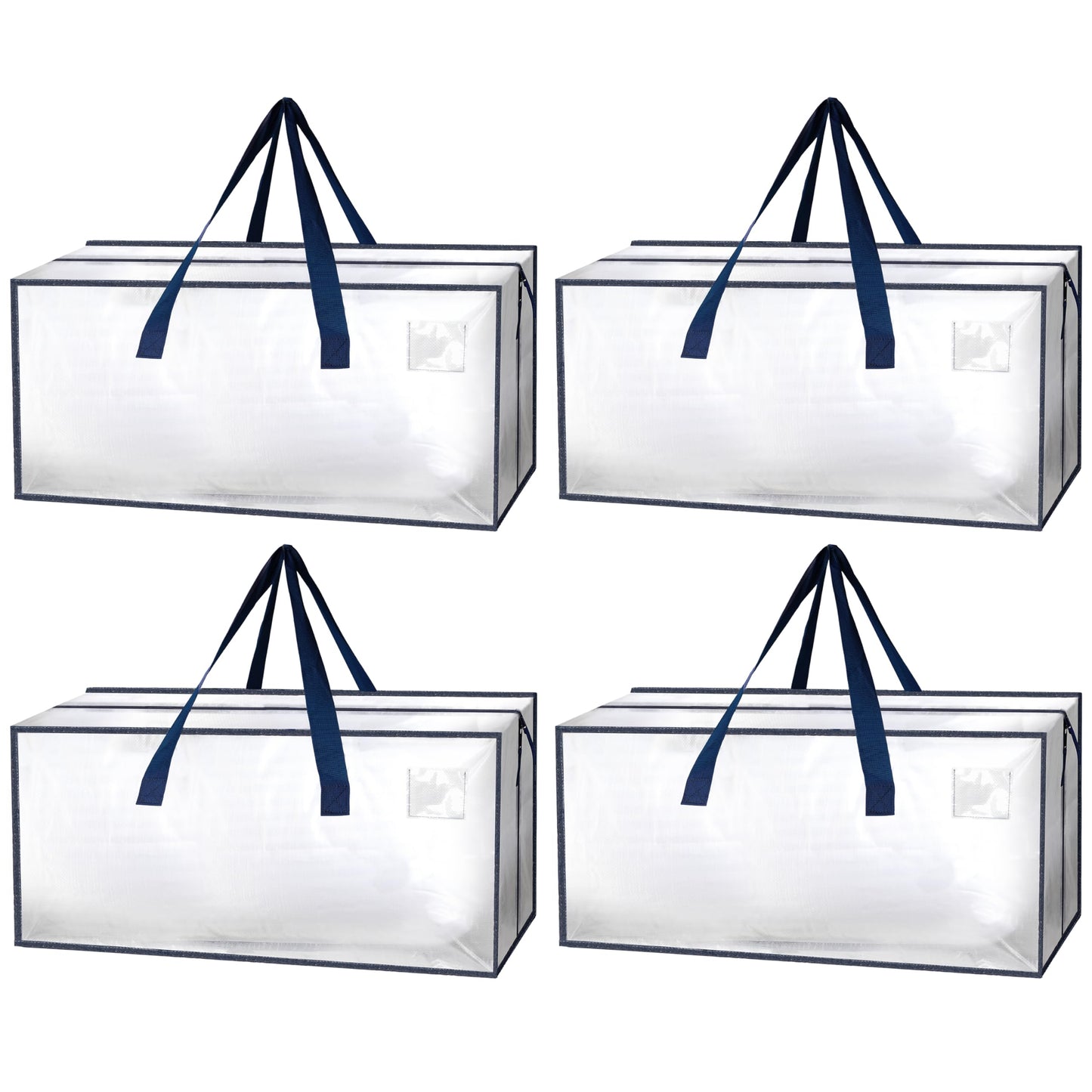 YSSOA Extra Large Moving Bags with Carrying Handles & Zippers, Moving Supplies with lids, Fold Flat, Moving and Storing