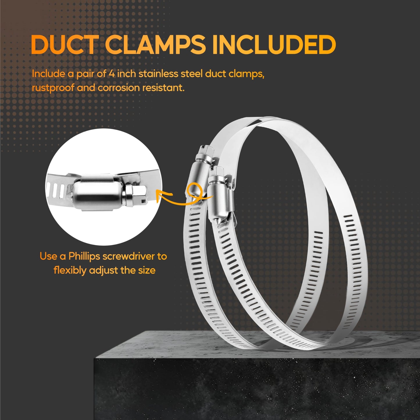 HealSmart Exhaust Inline Duct Fan Vent Booster Blower and Non-Insulated Flex Air Aluminum Foil Ducting for Indoor Grow Tent Hydroponics Ventilation