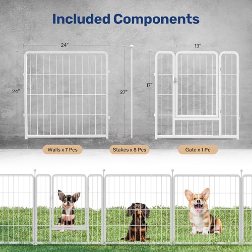 Simple Deluxe Dog Playpen, Heavy Duty Metal Pet Playpen Indoor Outdoor
