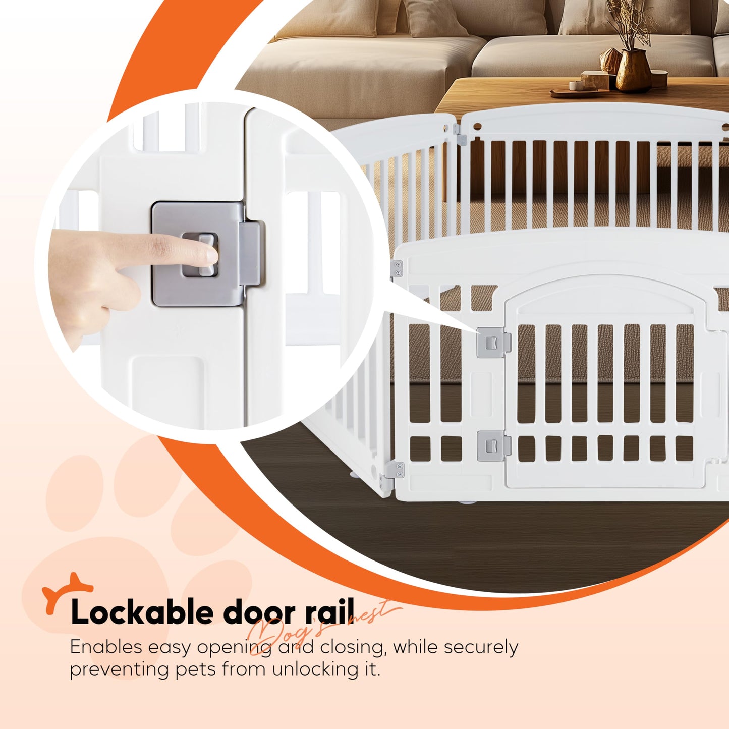 HealSmart Plastic/Metal Dog Playpen