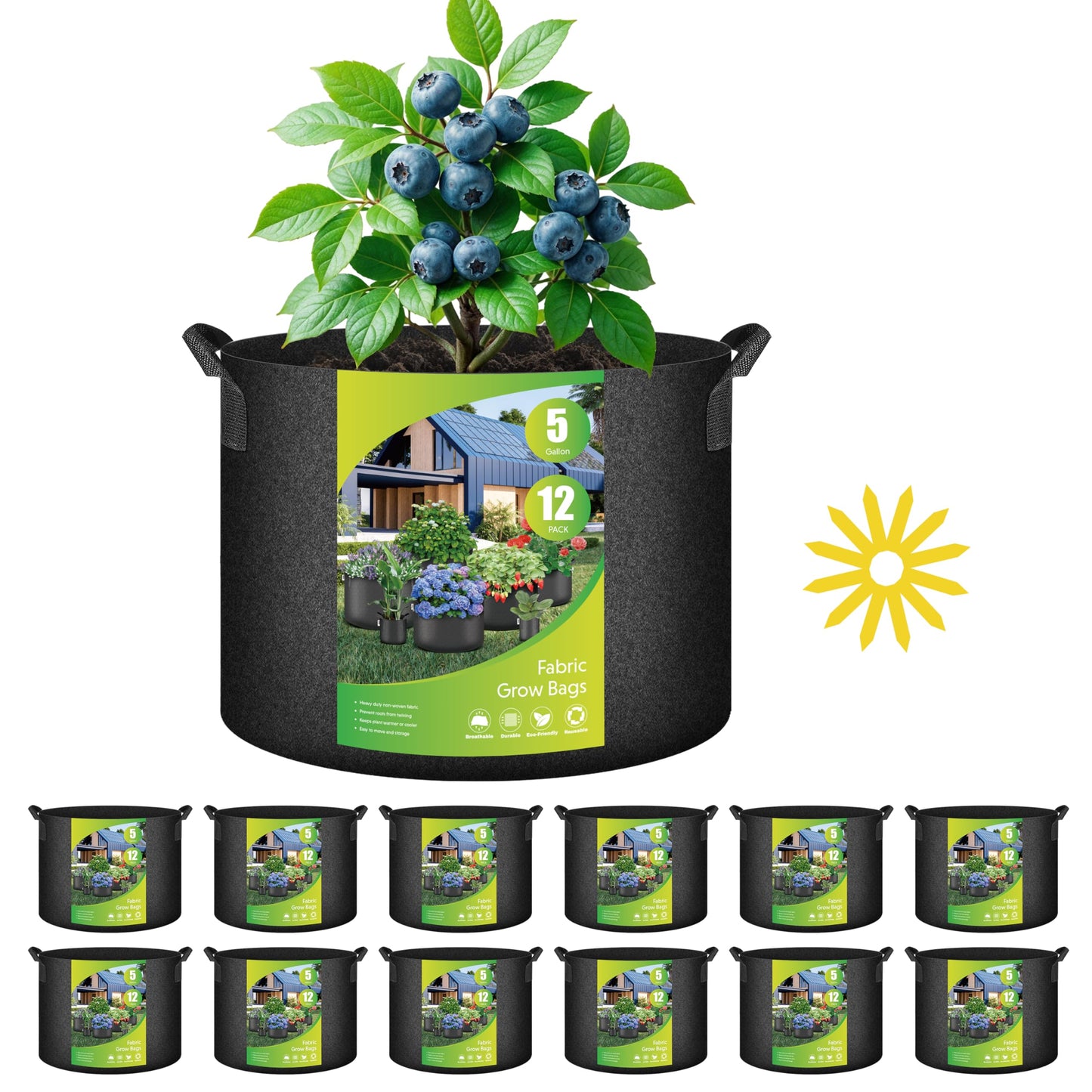 YSSOA 300G Reusable Breathable Gardening Pots