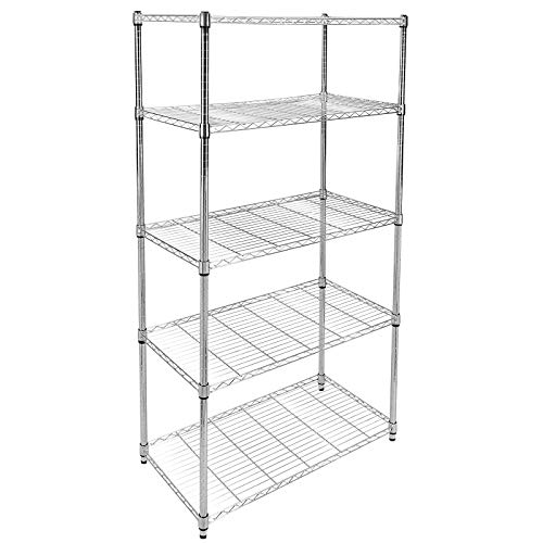 Simple Deluxe Heavy Duty 3-Shelf Shelving with Wheel