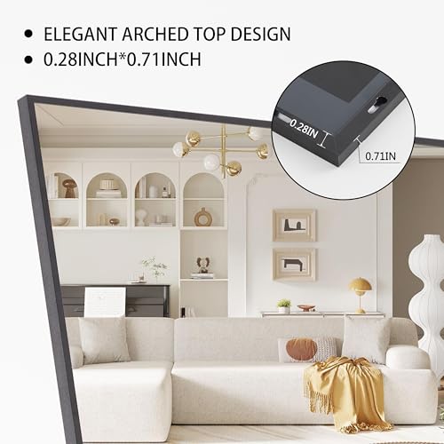 Simple Deluxe Arched Wall Mirror Full Length