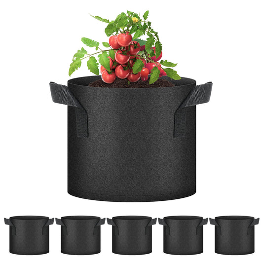 YSSOA Nonwoven Fabric Plant Pots with Handles,