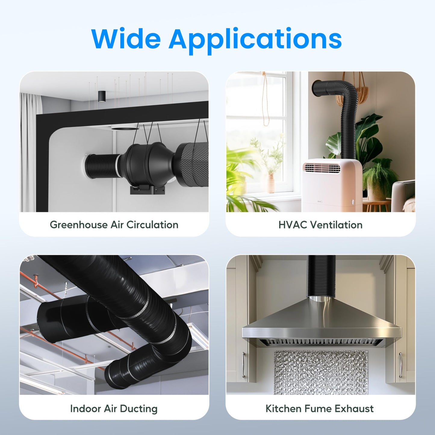 Simple Deluxe Aluminum Ducting and Adjustable Duct Clamps