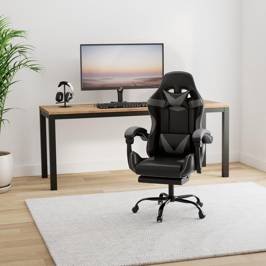 YSSOA Gaming Chair with Footrest, Big and Tall Gamer Chair, Racing Style Adjustable Swivel Office Chair, Ergonomic Video Game Chairs with Headrest and Lumbar Support