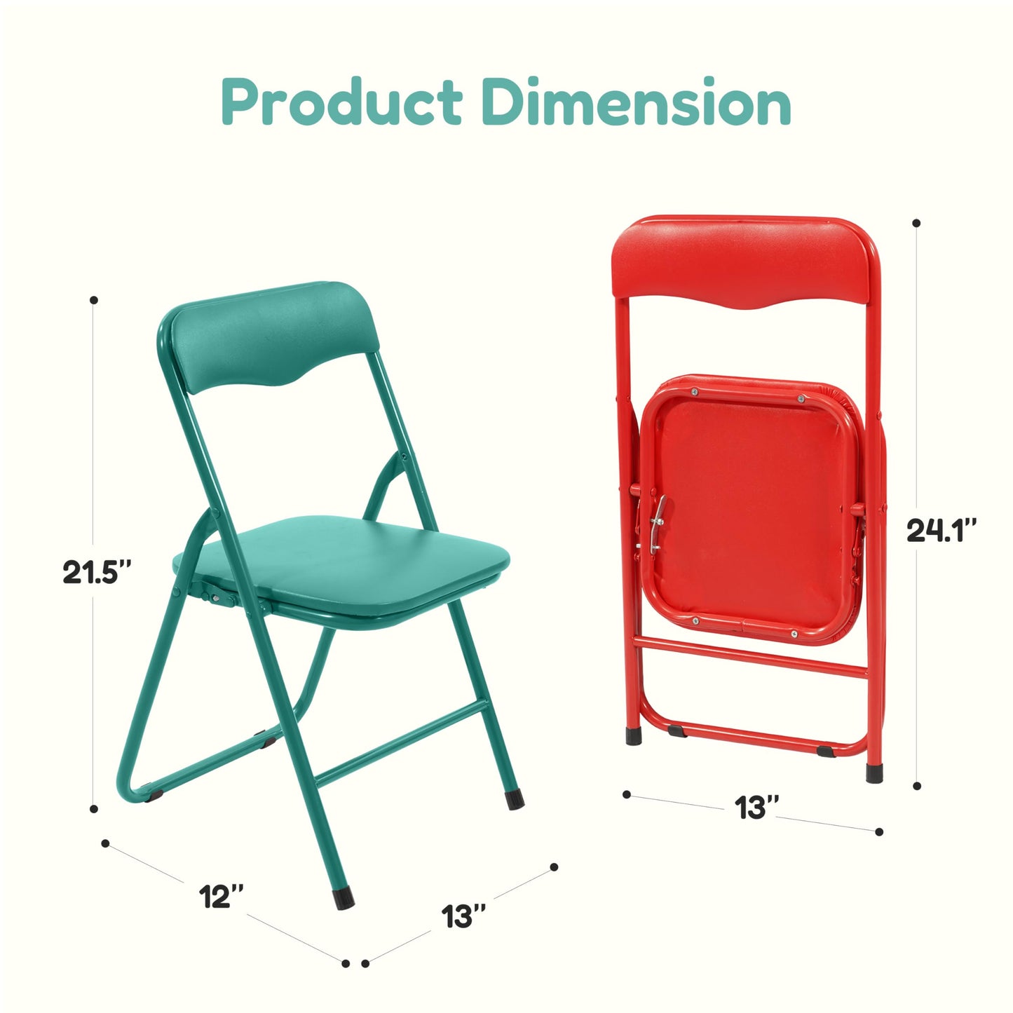 YSSOA 2 Pack Folding Chairs with Padded Vinyl Cushion Seats Commercial Event Seat