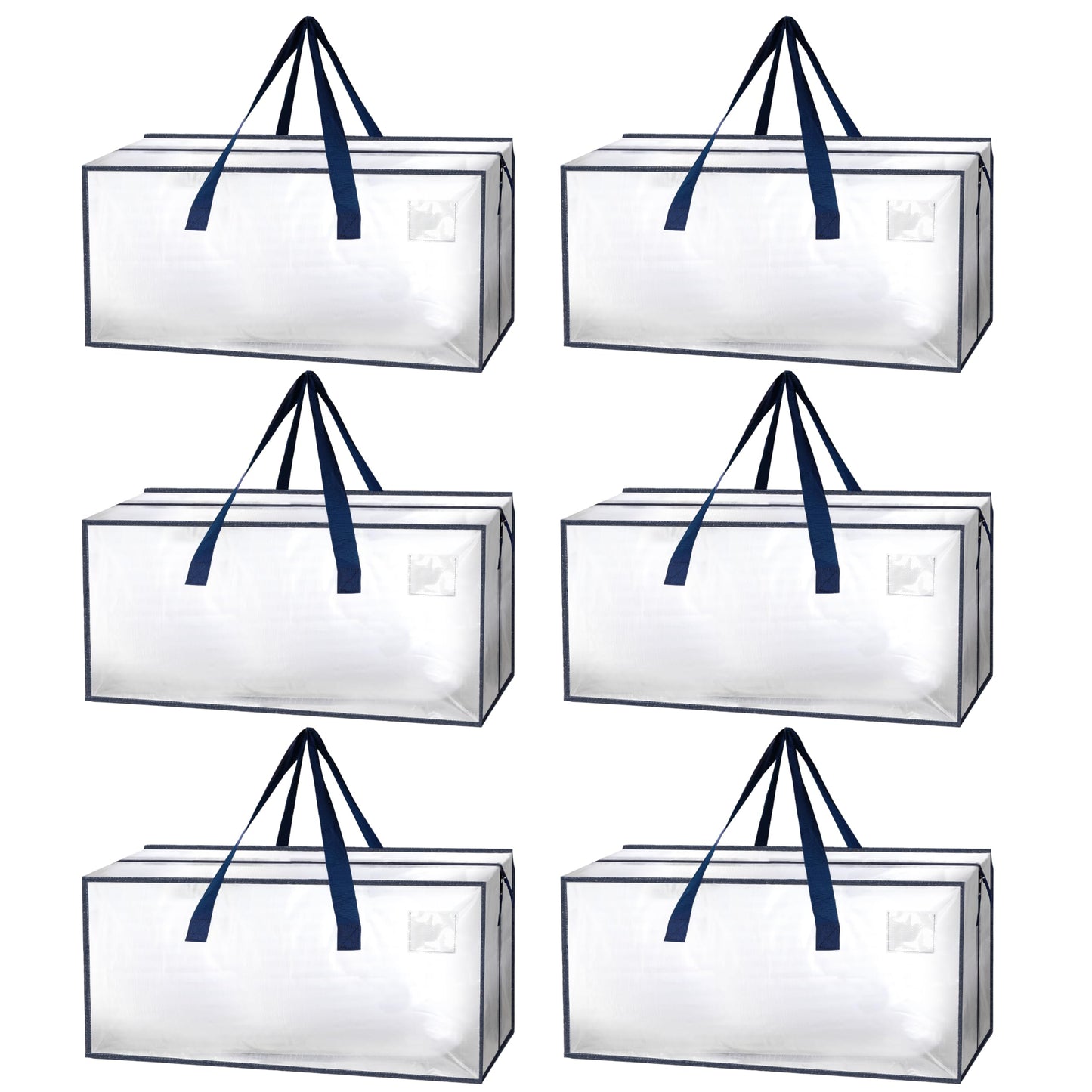 YSSOA Extra Large Moving Bags with Carrying Handles & Zippers, Moving Supplies with lids, Fold Flat, Moving and Storing