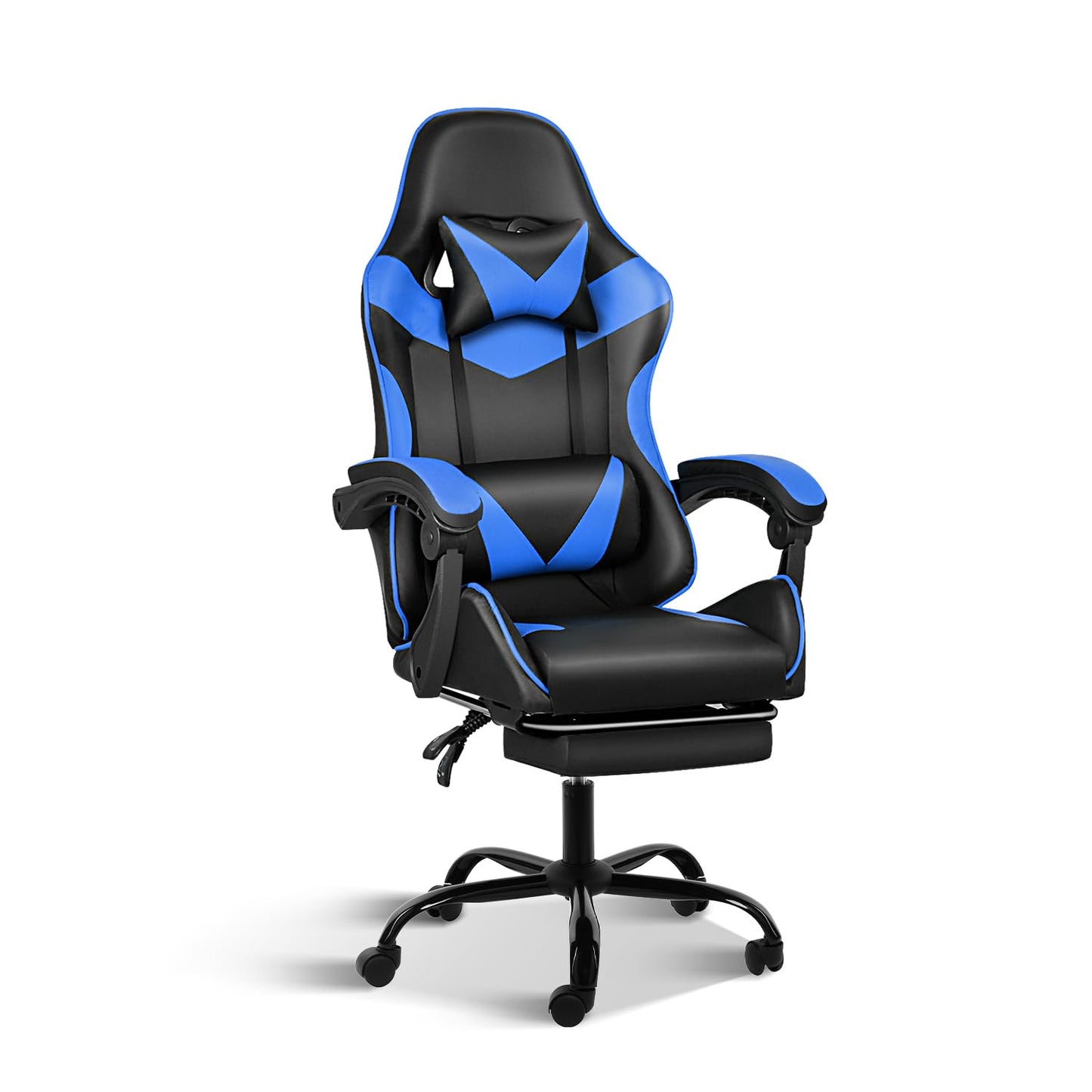 Gaming Chair, Backrest and Seat Height Adjustable Swivel Recliner Racing Office Computer Ergonomic Video Game Chair with Footrest and Lumbar Support