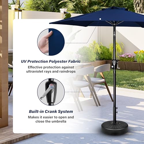 YSSOA Patio Umbrella Outdoor Table Market Yard Umbrella with 6 Sturdy Ribs