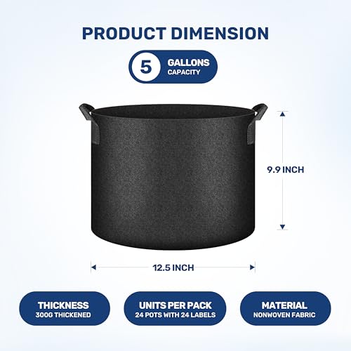 YSSOA 300G Reusable Breathable Gardening Pots