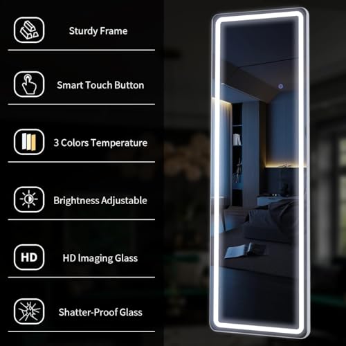 YSSOA Full Length Mirror with LED Lights