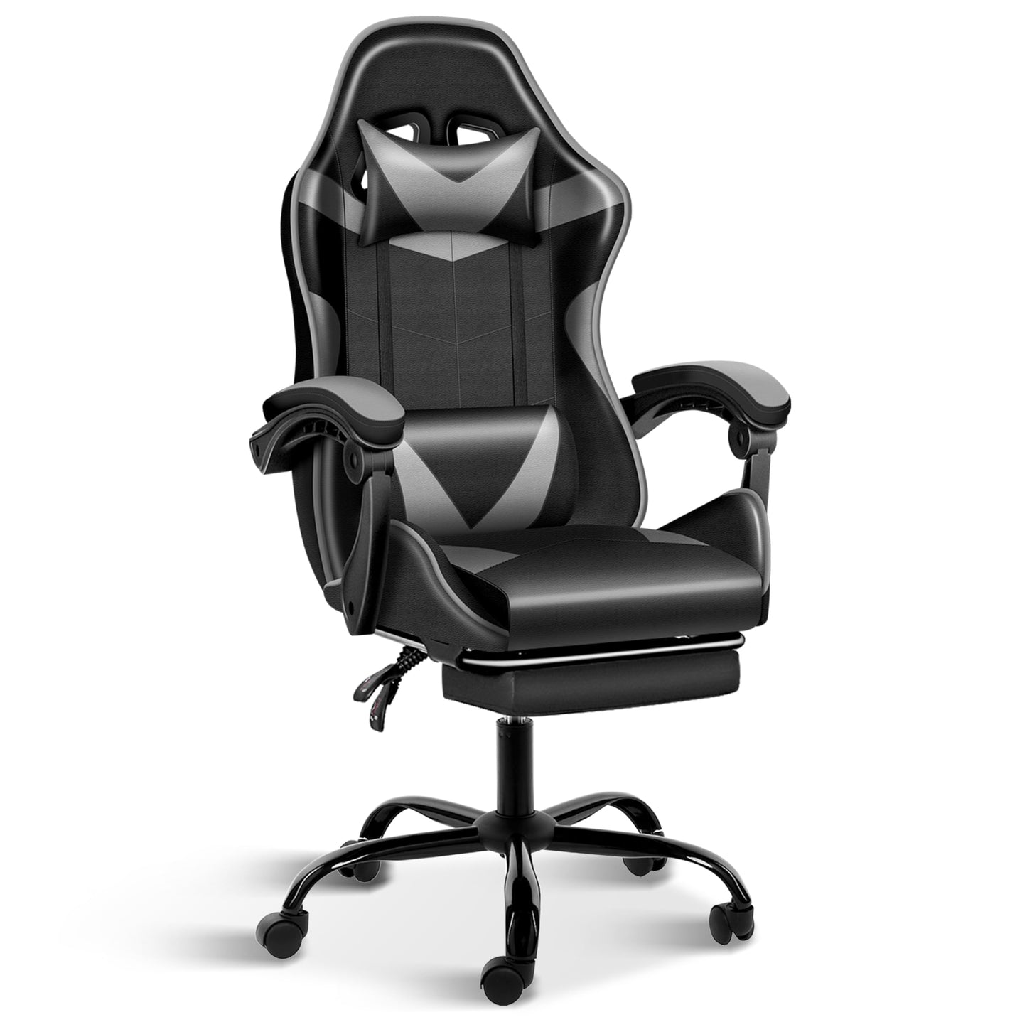 Gaming Chair, Backrest and Seat Height Adjustable Swivel Recliner Racing Office Computer Ergonomic Video Game Chair with Footrest and Lumbar Support