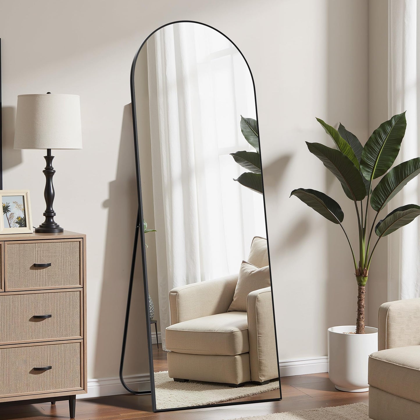 Simple Deluxe Arched Wall Mirror Full Length