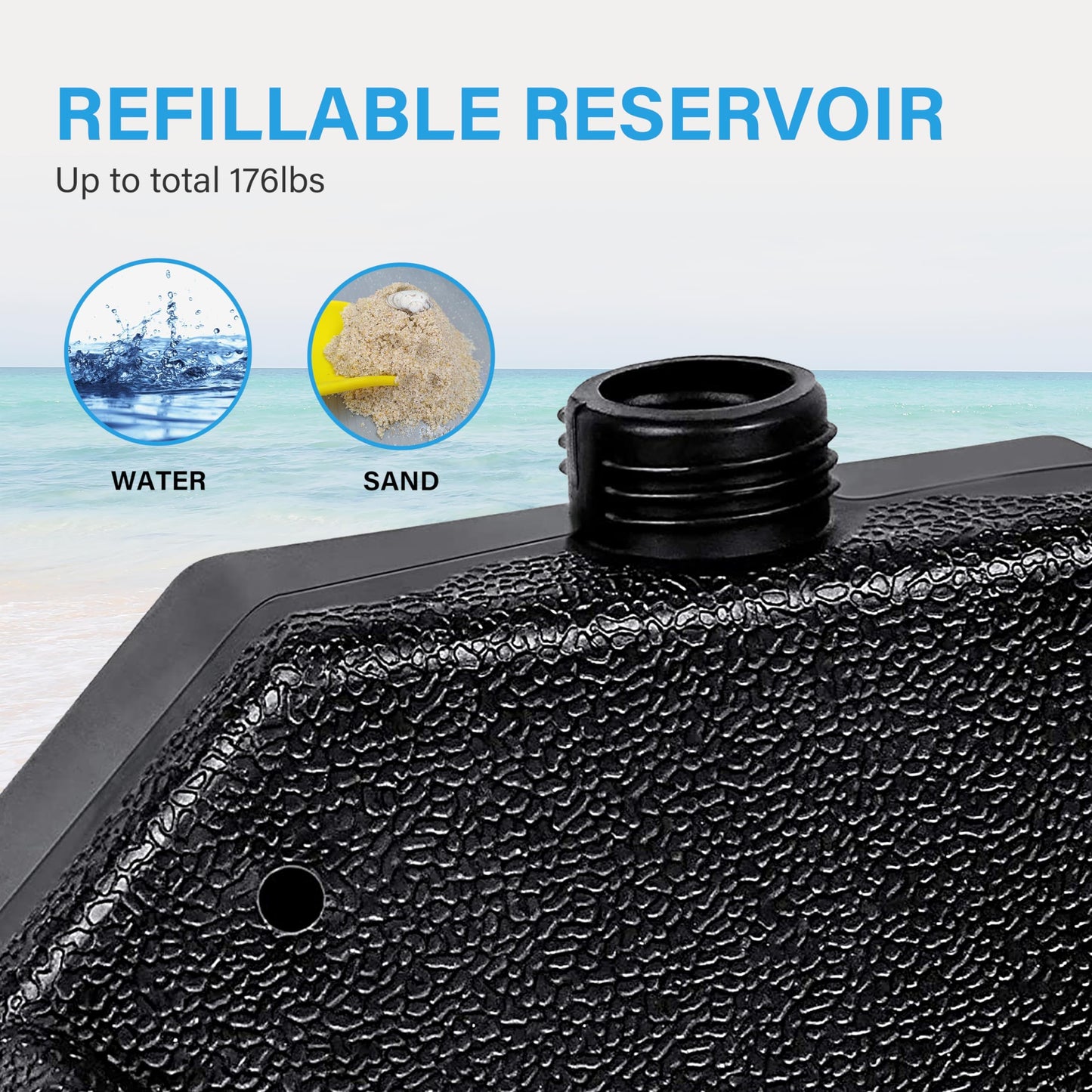 HealSmart 24.2 lbs Heavy Duty Umbrella Base