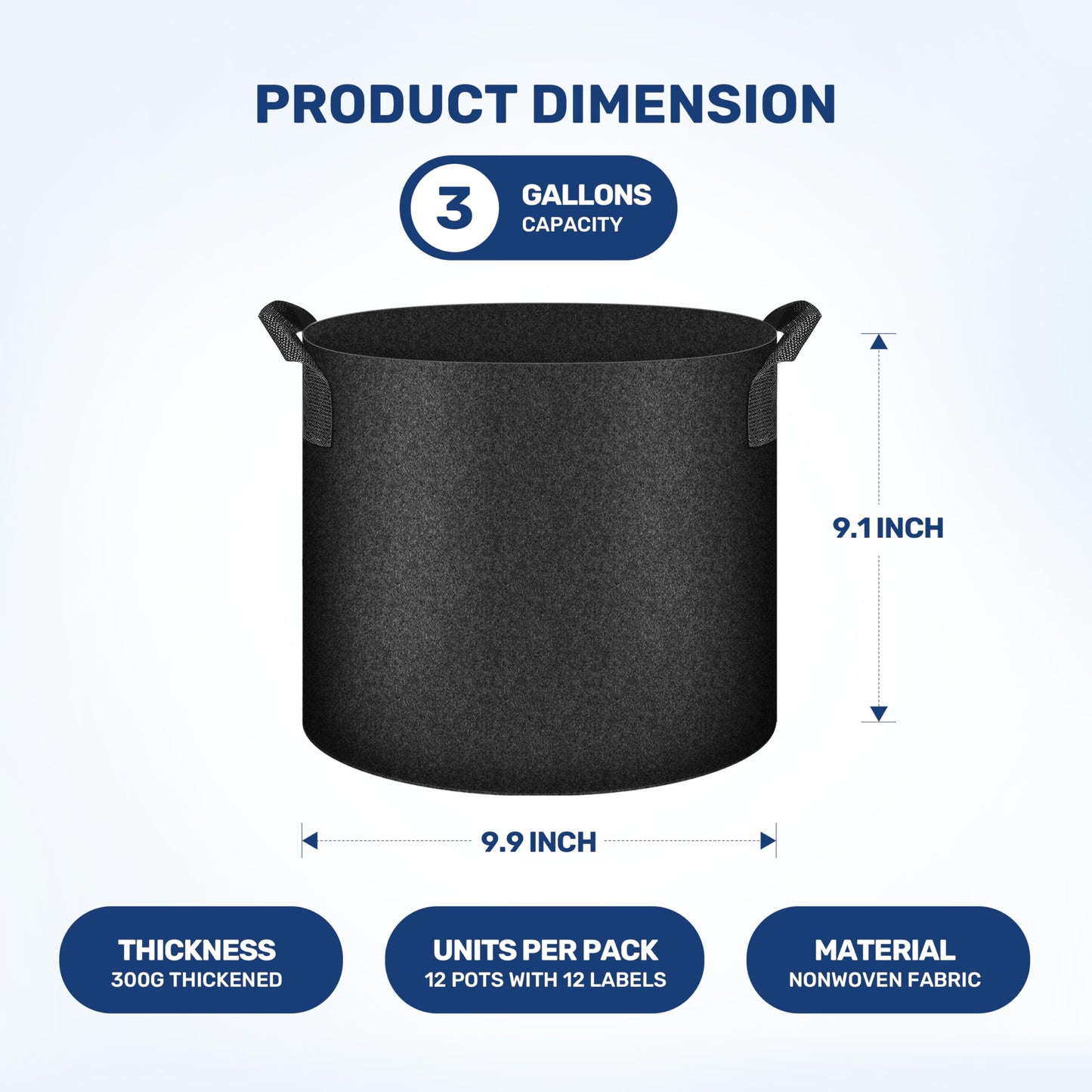 YSSOA 300G Reusable Breathable Gardening Pots