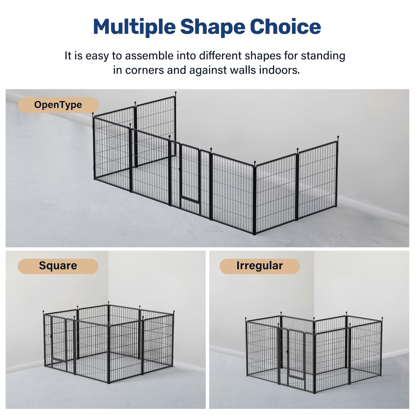 Simple Deluxe Dog Playpen, Heavy Duty Metal Pet Playpen Indoor Outdoor