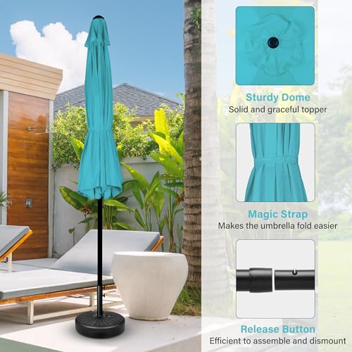 Simple Deluxe Patio Umbrella Outdoor Table Market Yard Umbrella with Push Button