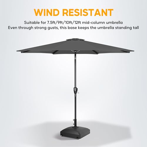 HealSmart 24.2 lbs Heavy Duty Umbrella Base