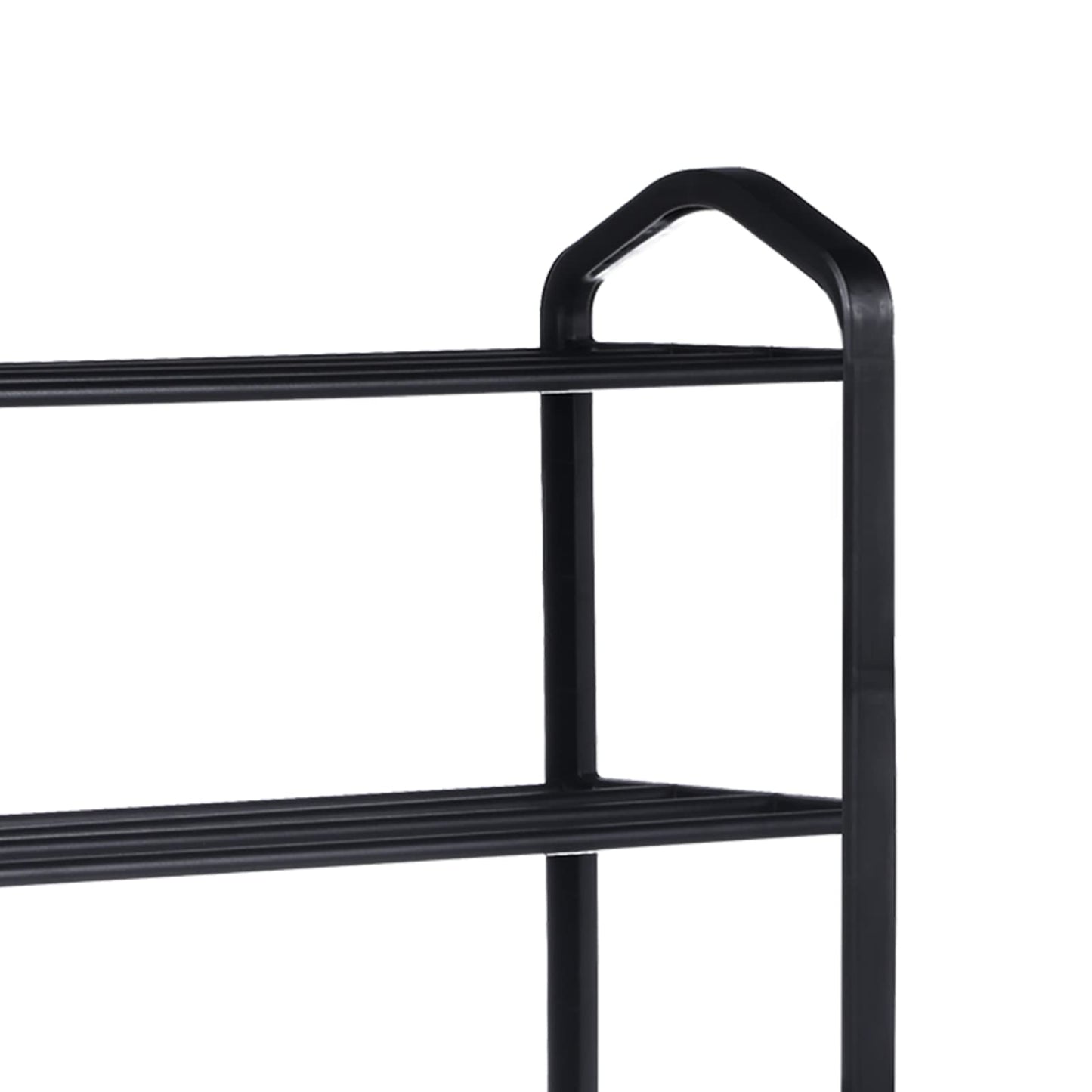 YSSOA 4-Tier Stackable Shoe Rack, 12-Pairs Sturdy Shoe Shelf Storage , Black Shoe Tower for Bedroom, Entryway, Hallway, and Close
