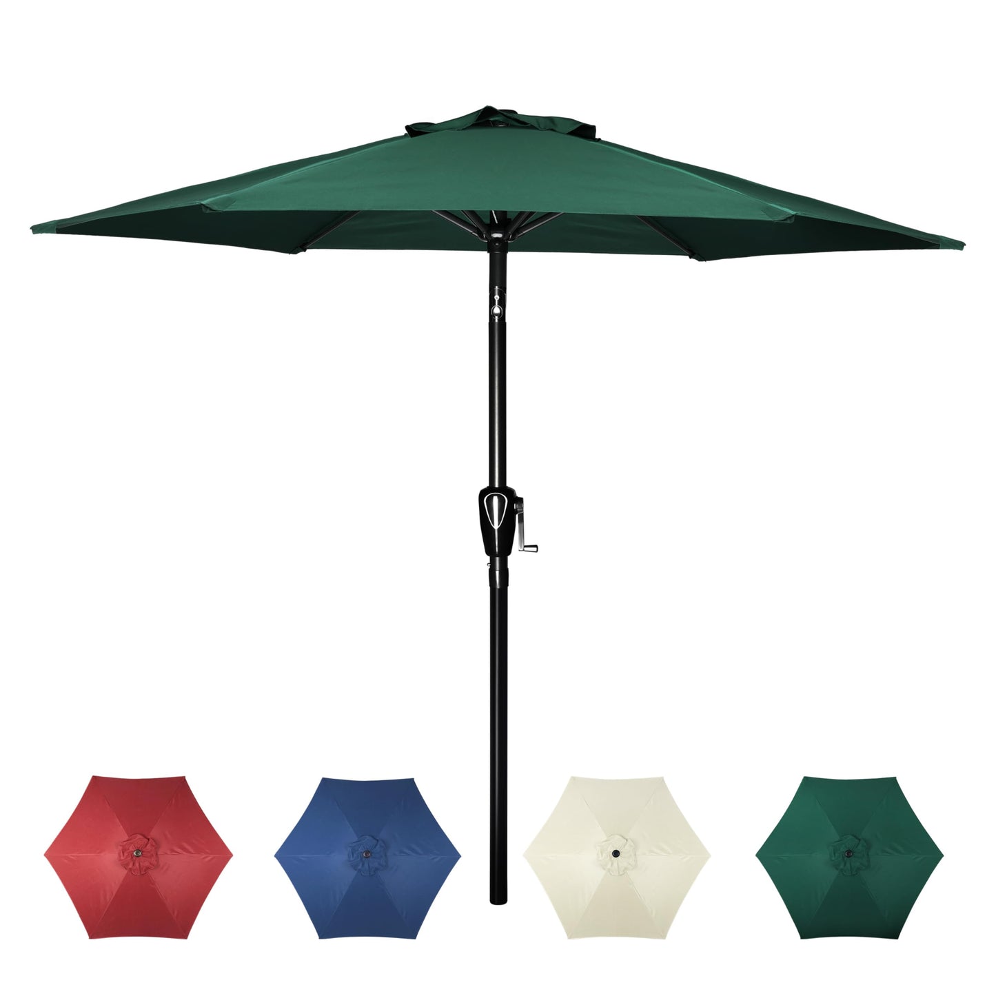 InfiniPower Outdoor Patio Umbrella Table Umbrellas with Push Button Tilt/Crank, UV Protection Waterproof for Garden Deck Backyard Pool,