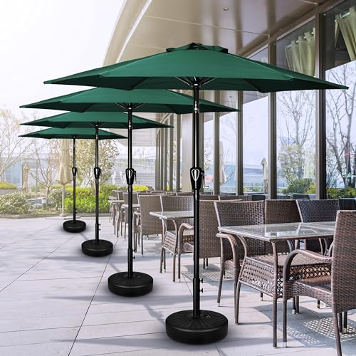 Simple Deluxe 9FT Outdoor Patio Umbrella Table Market Umbrella with Push Button Tilt and Crank, 8 Sturdy Ribs, UV Protection Waterproof for Garden, Lawn, Deck, Backyard, Pool