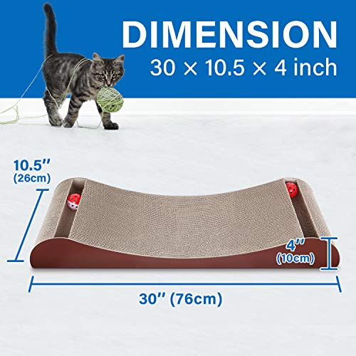 FluffyDream Cat Condo Scratcher Post Cardboard, Looking Well with Delicious Pizza Shape Cat Scratching House Bed Furniture Protector