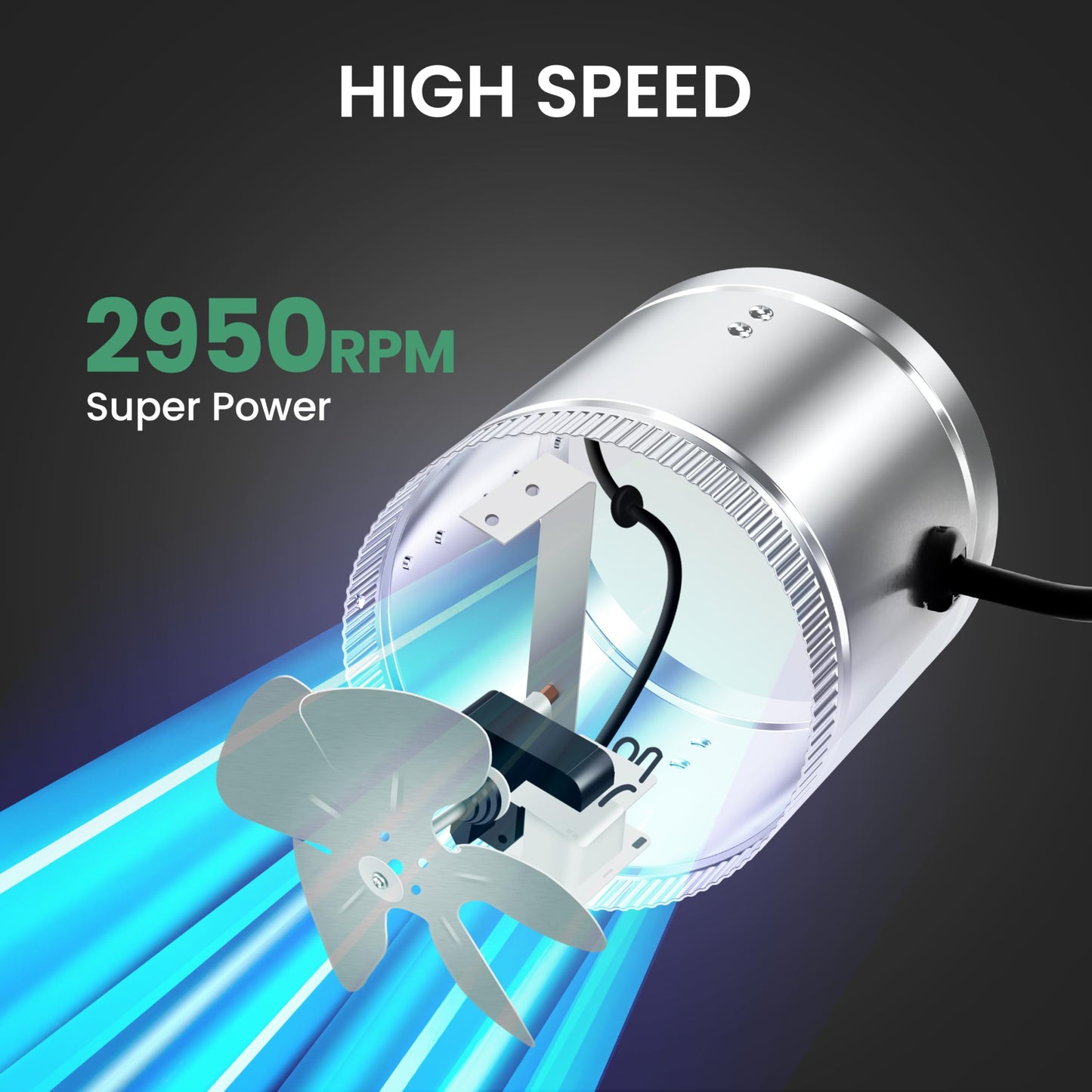 iPower Inline Booster Duct Fan