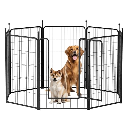 HealSmart Dog Playpen Indoor, Puppy Playpen Indoor for Yard, Camping, Heavy Duty Dog Pen for Puppies/Small Dogs