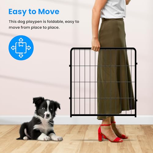 Simple Deluxe Plastic/Metal Dog Playpen