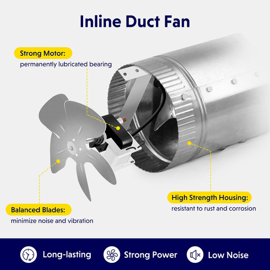 iPower Inline Booster Duct Fan