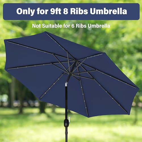 HealSmart 9' Patio Umbrella Replacement Canopy Cover with 8 Ribs, Outdoor Table Market Yard Umbrellas