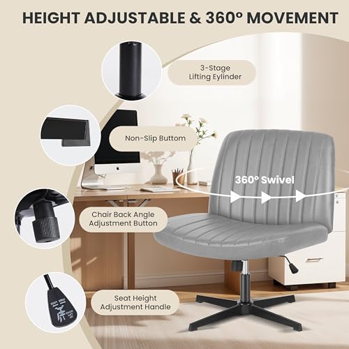 Simple Deluxe Vanity Chair with Back Criss Cross Chair with Back Home Office Desk Vanity Chairs