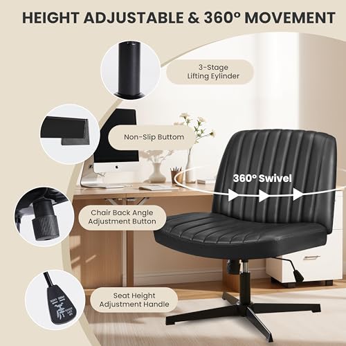 Simple Deluxe Vanity Chair with Back Criss Cross Chair with Back Home Office Desk Vanity Chairs