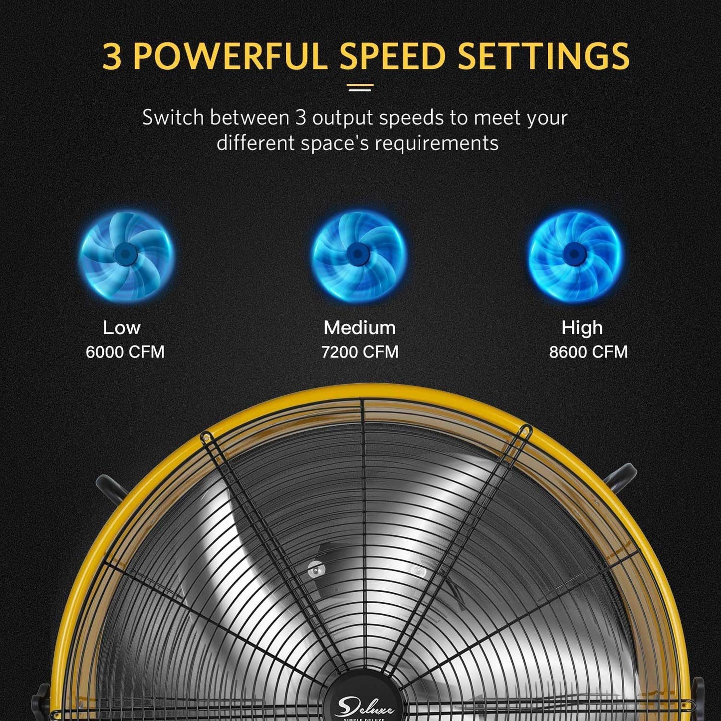 Simple Deluxe Wall-Mount Fan