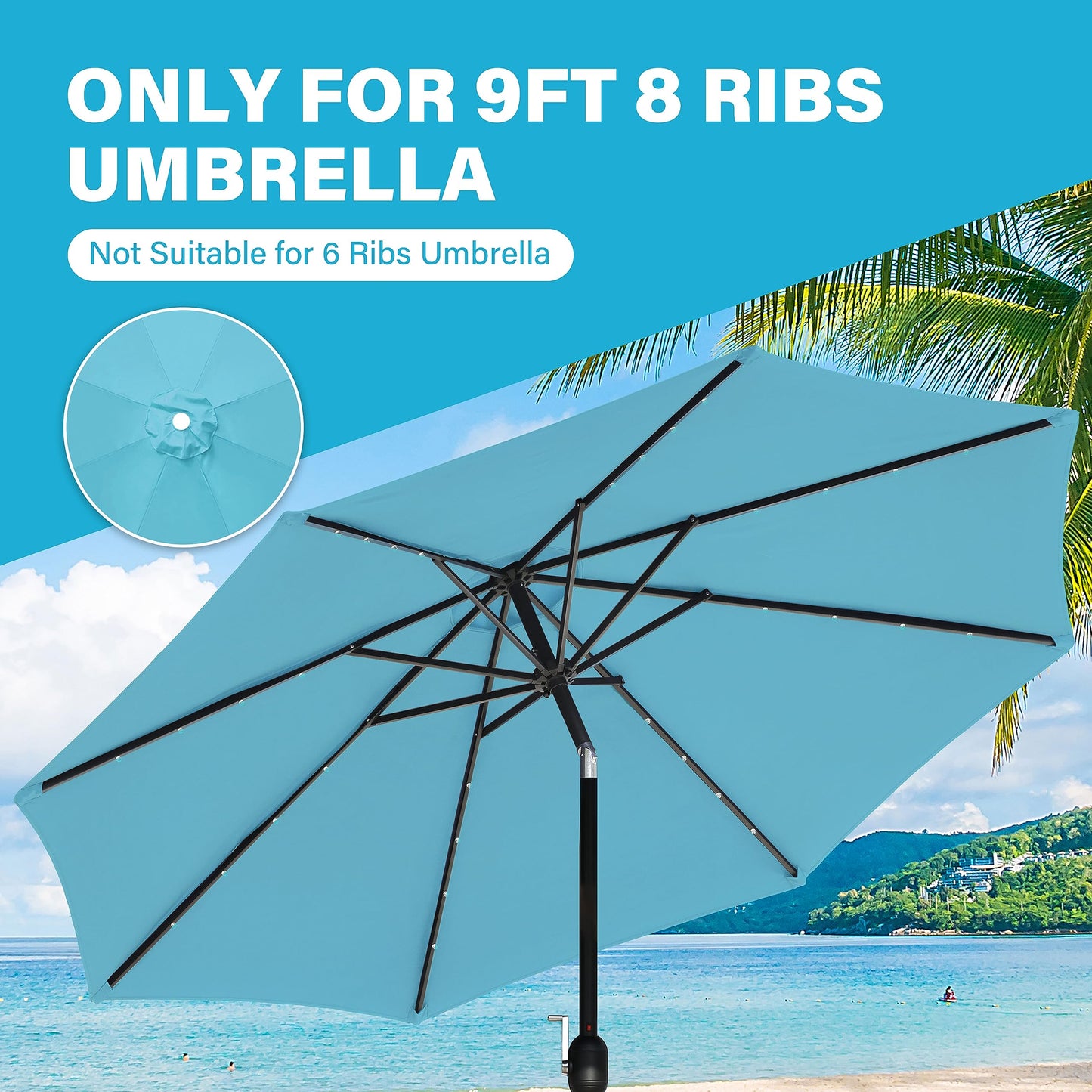 YSSOA Fillable Mobile Offset Patio Base Heavy Duty Market Cantilever Umbrella Stand Square