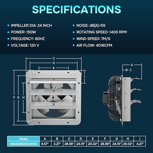 iPower Shutter Exhaust Fan