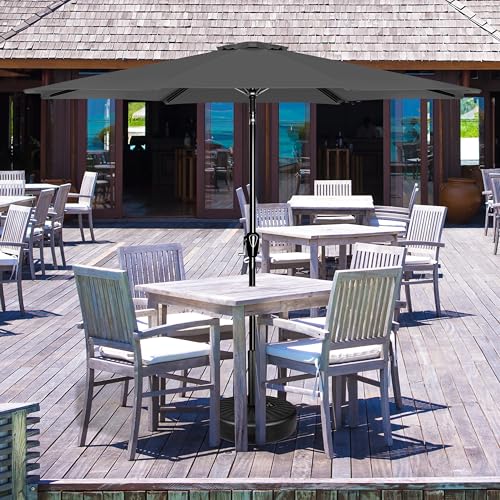 InfiniPower Outdoor Patio Umbrella Table Umbrellas with Push Button Tilt/Crank, UV Protection Waterproof for Garden Deck Backyard Pool,
