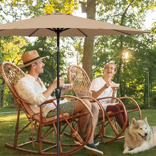 InfiniPower 9ft Patio Umbrella Replacement Canopy, Outdoor Replacement Canopy Only, Table Umbrellas Top Cover with 8 Ribs for Garden, Yard