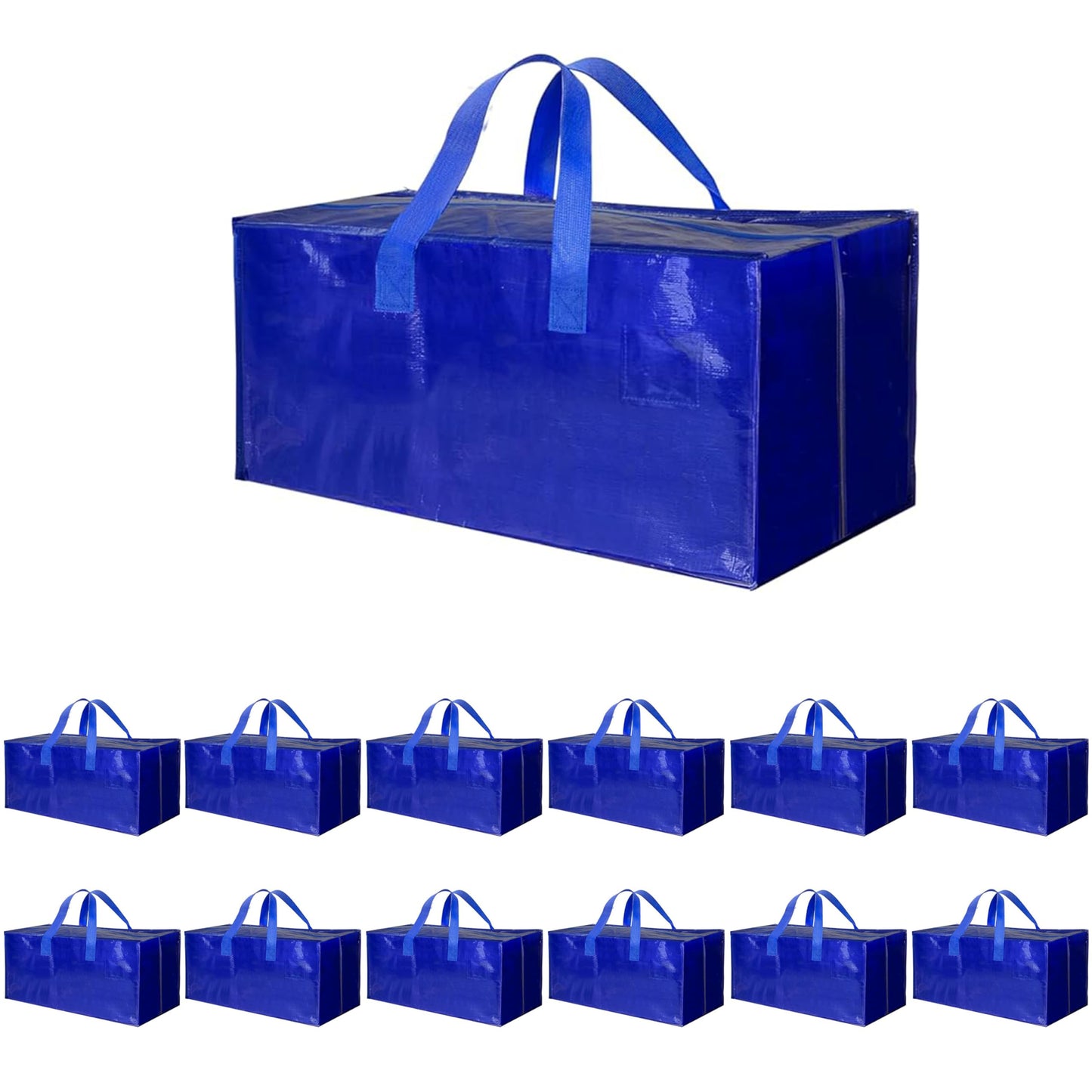 YSSOA Extra Large Moving Bags with Carrying Handles & Zippers, Moving Supplies with lids, Fold Flat, Moving and Storing